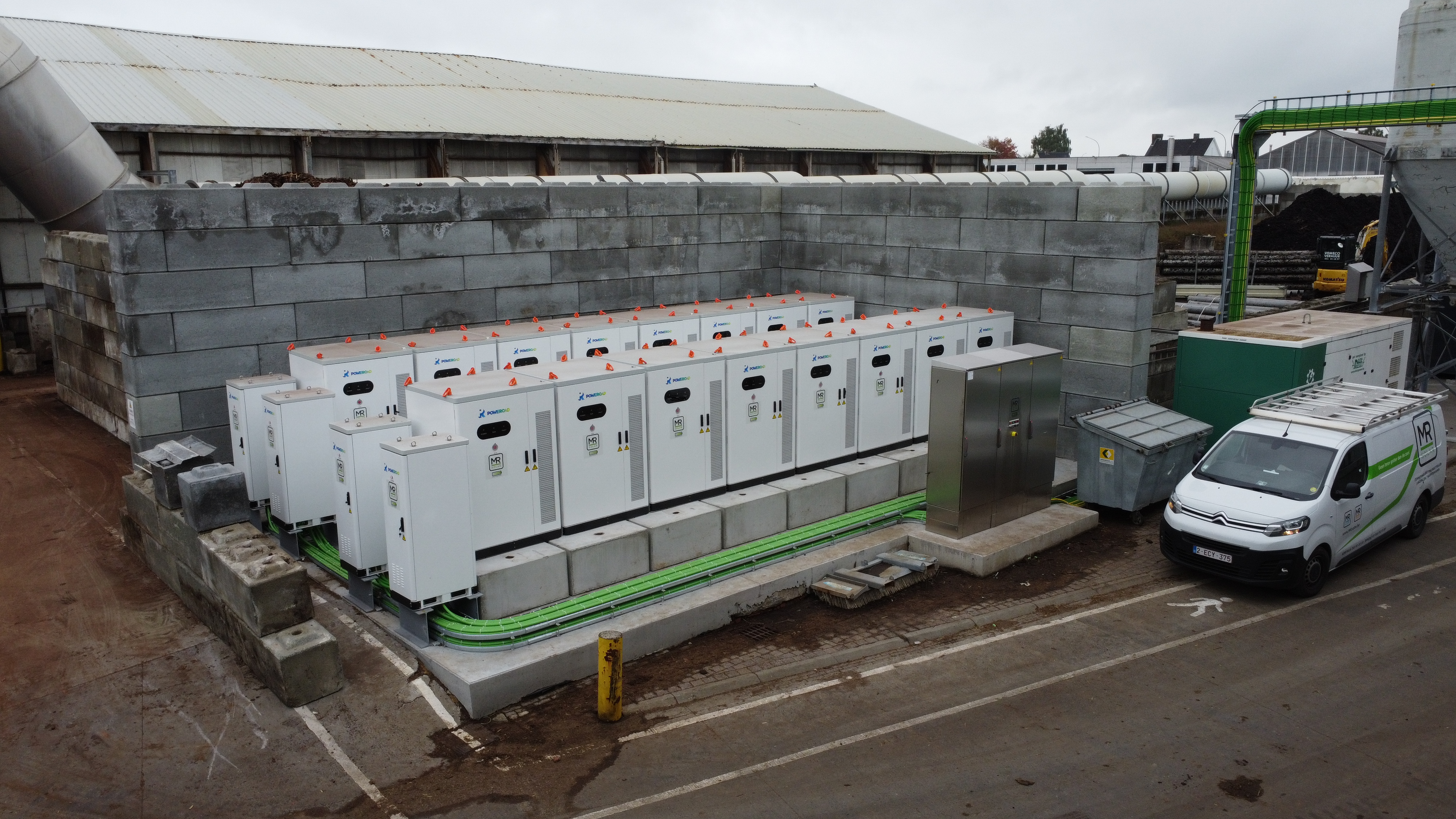 Volledige batterijinstallatie van een residentiële klant